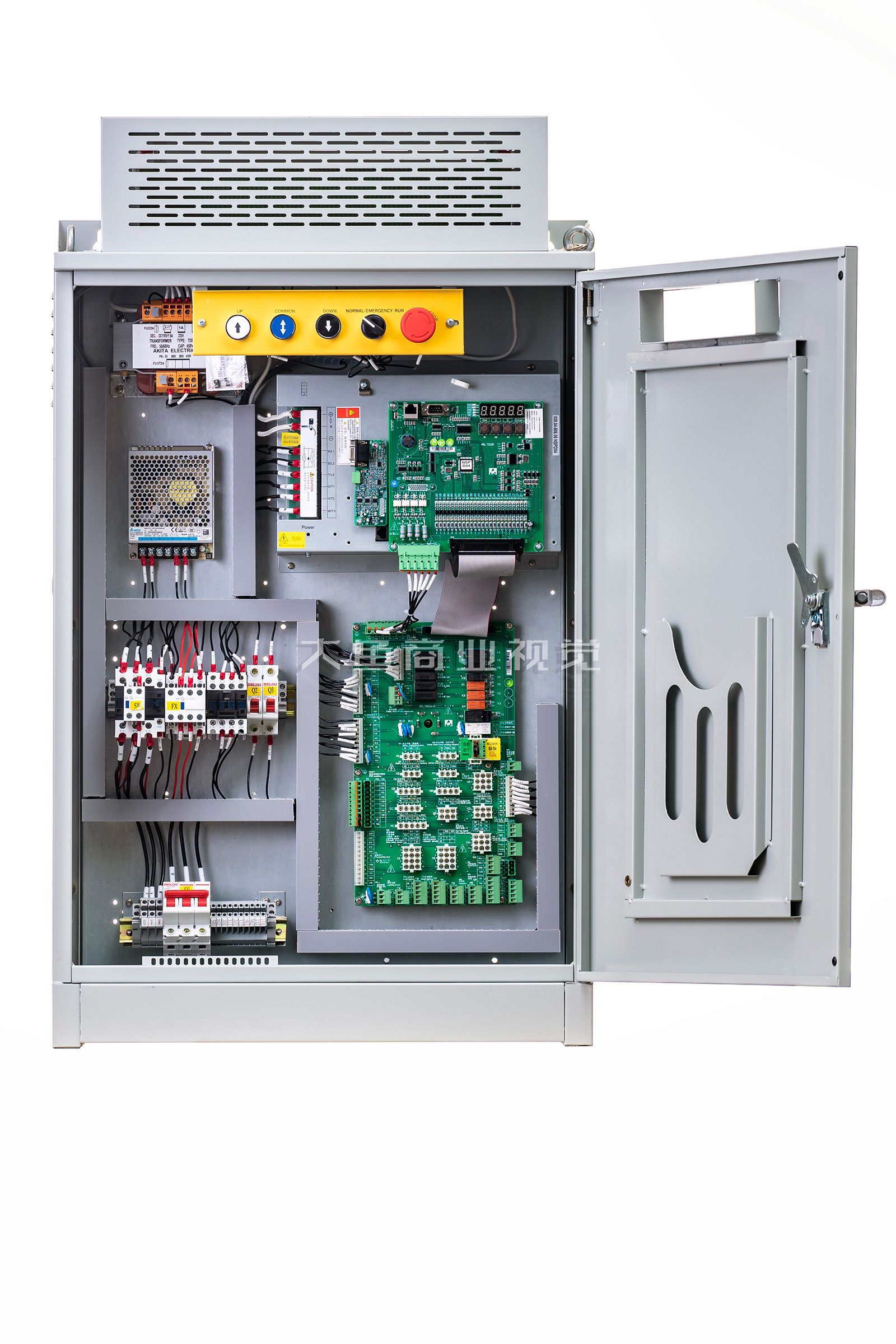 电梯配电柜摄影金属箱平面拍摄